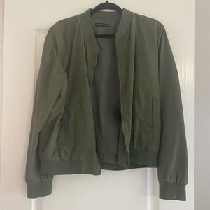 Green bomber jacket